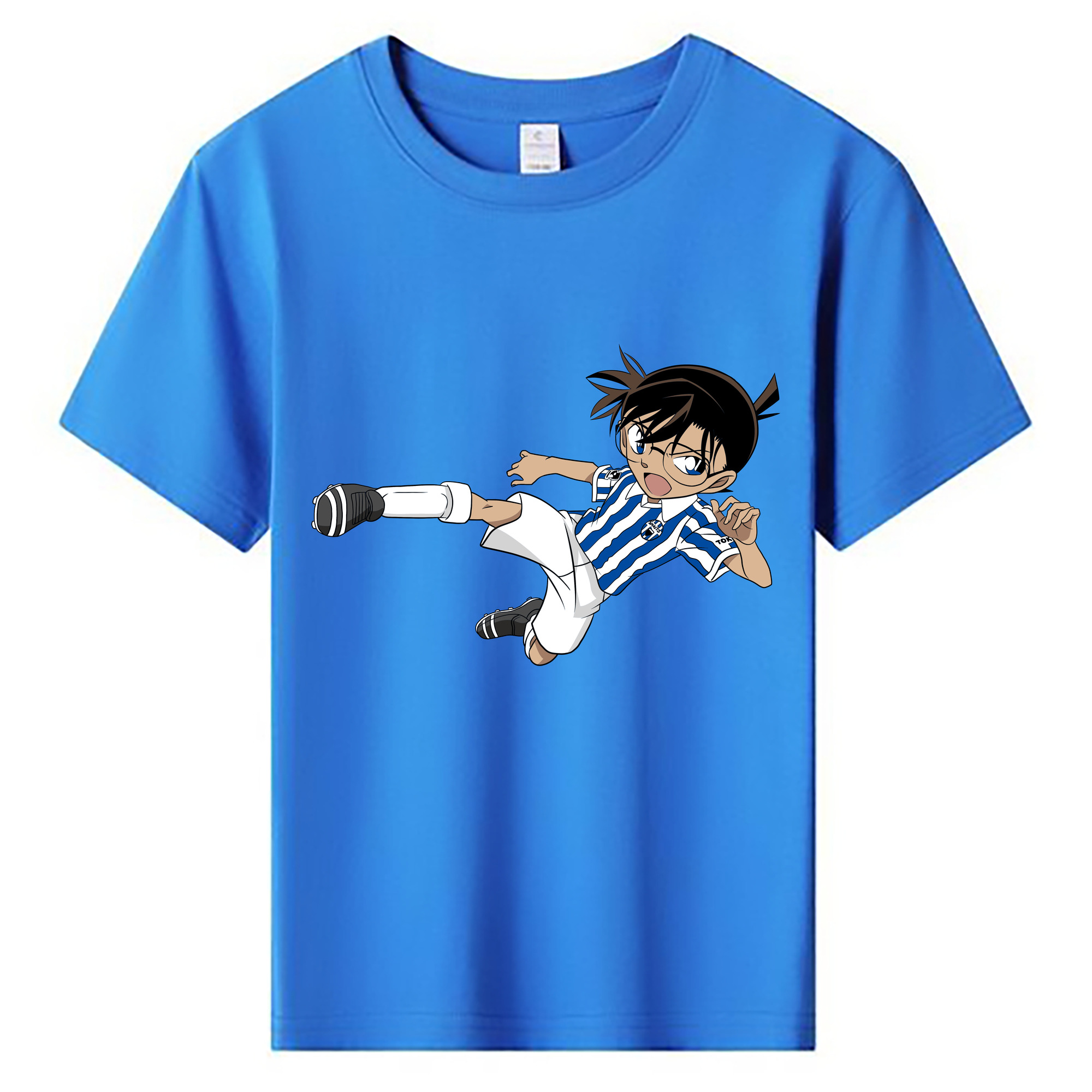 （画像用） 名探偵コナン 江戸川 コナン Detective Conan Conan Edogawa 綿100％キッズTシャツ（フロントプリント）